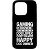 Dog Lover Gaming Introvert Gamer Custodia per iPhone 15 Pro Gioco introverso amante dei cani Gamer tranquillo proprietario del cane felice