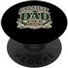 Proud Dad Fathers Day Vintage Designs Greatest Dad Ever Fishing Fisherman Summer Festa del papà PopSockets PopGrip Adesivo