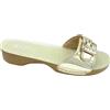 GELATERIA INTERNATIONAL Srl Sole Mio 2.0 Platino Specchio | Sandalo Ortopedico Gel | Taglia 39/40