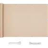 QINGLV Frangi-Vista Balcone 120x100cm Copri Balcone per Ringhiera Protezione Vento Anti-UV Recinzione Copertura per Balcone Giardino Protezione per Balconi Recinzioni Terrazze -Colore Sabbia