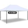 GrecoShop Gazebo Pieghevole Impermeabile 3x2m - Struttura a Fisarmonica Rapida con Telo Rinforzato, Borsa da Trasporto e Montaggio Veloce per Giardino, Eventi, Fiere, Mercatini e Outdoor (Cod. 5803)