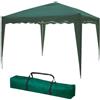 Ma Maison Gazebo Pieghevole 3x3 Metri Impermeabile, in Metallo -Resistente ai Raggi Solari, da Esterno, Giardino, Fiere, Campeggio, Stand, Mercato- Sacca per il Trasporto (Verde - 3x3 mt)