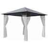 QUICK STAR Quick-Star - Tetto di Ricambio per Gazebo Paris, 3 x 3 m, Colore: Grigio Platino