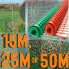 Smith & Barker ECONOMY - Rete di barriera temporanea, 80 g/m², 15 m, 25 m, 50 m, colore: verde e arancione, rete di recinzione in plastica per esterni e giardino (25 m, arancione)