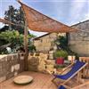 VDC Vela da ombra in fibra di cocco/Tenda da sole/Tela ombreggiante/Rete ombreggiante/Giardino/Patio/Terrazza/100% naturali ed ecologiche/60% di ombra (1,07x1,07x1,07 m)