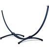 Potenza Supporto per Amaca in Acciaio 370 cm I Struttura Resistente Fino a 220 kg, Antiruggine, per 2 Persone, Ideale per Giardino, Terrazza I Telaio Universale per Amache Grandi, Colore Grafite