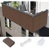 NINGBAI Telo Frangivento per Balconi 70 x 200 cm Telo Privacy Balcone Rete per Balconi Rete in Plastica HDPE 220g/㎡, Protezione UV per Ringhiera Protezione Balcone, Marrone