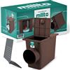 Millto™ Pozzetto per Pluviale 110 mm | Scarico Laterale Filtro per Tubo di Acqua Piovana Scatola Grondaia Cassetta Pioggia Polipropilene