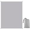 FANSU Coperta Picnic Impermeabile, Anti Sabbia Telo Mare Grande, Portatile Telo Picnic Telo Mare Grande 200x200 per Spiaggia, Campeggio, l'Escursionismo, Viaggi (200x200cm,Grigio Chiaro)