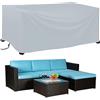 HHMYSH Coperture per Mobili da Giardino,Copertura Mobili da Giardino,420D Oxford Copertura Tavolo Esterno,Impermeabile Anti-UV Antivento Copertura,per Giardino Sedie Tavoli Divano,Grigio,150x90x90cm