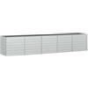 vidaXL Letto Rialzato Giardino 400x80x77 cm in Acciaio Zincato Argento