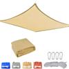 SHENJIE Vela Ombreggiante Rettangolare 2x2m,Tenda Da Sole Per EsternoPermeabile HDPE Con Protezione 95% UV Per Esterno, Giardino, Terrazzo, Balcone