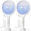 Mf ArtShop Racchetta Zanzare Elettrica 4000V con USB Ricaricabile e LED 2 in 1, Protezione Maglia a 3 Strati, Adatto per Casa, Giardino, Campeggio, Interni ed Esterni, 400mAh (2)