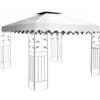 San Marco Telo di Ricambio per Gazebo 3x3 mt Bianco da 180 gr/mq, Resistente ai Raggi UV, Resistente alla Pioggia, completo di Camino Antivento