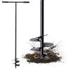 KADAX Trivella Manuale con Manico Antiscivolo per Installazione di Recinzioni e Pali, Trivella a Mano in Metallo per Trapano da Terreno (150 mm)