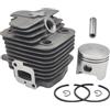 Husmax Kit pistone cilindro 531007735 531007736 per decespugliatore Husqvarna 142R 142RB 142RJ 143R 152R 152RB 152RJ 153R, per tagliabordi Jonsered GC2042 GC2052 BP2052