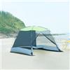 pro.tec Gazebo da Giardino Tenda per Eventi all'Aperto Copertura Idrorepellente Gazebo con Zanzariere per Feste Picnic 305 x 305 x 213 cm Grigio/Verde chiaro