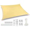 arredo Tenda a Vela ombreggiante, con Kit di Montaggio da 40 pezzi Tenda da Sole, Protezione Raggi UV, Vela Parasole, Adatto per Esterni, Terrazza, Giardino (500x500 cm quadrato)