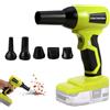 luolety Soffiatore a lama senza fili per Ryobi, pulitore per polvere portatile soffiatore senza spazzole, 130000 giri/min velocità regolabile e 5 ugelli per la pulizia della casa, campeggio (senza batteria)