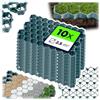 KADAX Pannelli Kadax Paddock realizzati in plastica, 60x40 cm, 2,5 m˛, 2 colori, capacitŕ di carico fino a 1000 T, prati, piastre di griglia da prato (verde, rettangolare, 10 pezzi)