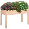 Outsunny Letto per Orto Rialzato, Orto Urbano Pensile Tavolo Porta Piante con Fodera in Tessuto per Giardino, 122.5x56.5x76cm, Legno