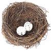 SagaSave Nido di uccelli artificiale con uovo decorativo ghirlanda di vite ramoscello rattan case per uccelli per decorazioni creative fatte a mano pasquali per casa giardino