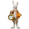 SZLIFE Statua di Coniglio Gentiluomo da 21 Cm, Statuette di Animali in Resina, Adorabile Orologio da Tasca con Animale, Decorazioni Giardino per L'esposizione su Scaffali, Scrivanie, Orangina