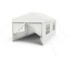 FIVMEN Gazebo Esterno Resistente da Giardino 3 x 6 m con Pannelli Laterali e Finestre in Poliestere Gazebi Tendone per Feste Protezione UV Impermeabile Tenda per Esterni, Bianco