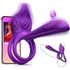 GQTYBZ Anello Vibrante per Lei e Lui Sex Toys Uomo, 10 Modalità Sexytoysys Uomo Coppia, Vibratore per Uomini con Telecomando e App, Stimolatore per Clitoride, Anello per Pene da Uomini, Anello Pene Lui