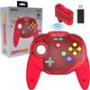 Retro-Bit Tribute64 2.4Ghz Wireless Controller For N64, Switch, PC, Mac and Other USB Devices - Clear Red (Nintendo Switch//)