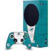 Head Case Designs Licenza Ufficiale NFL Banner Miami Dolphins Pacchetto Console Da Gioco Wrap E Pelle Per Controller Compatibile con Xbox Series S Console & Controller Bundle