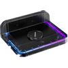 Generico Staffa di montaggio a parete console e controller per PS5/PS5 Slim/PS5 Pro Supporto di montaggio a parete Base di supporto verticale con luci RGB Accessorio di gioco