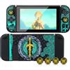 ITONGGUYUKI Custodia protettiva agganciabile compatibile con Switch, custodia rigida per controller Switch e Joy-Con con 4 impugnature per pollice, custodia da trasporto Zelda Switch (Zelda lacrime del regno)