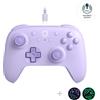 8Bitdo Ultimate 2C - Joystick effetto Hall e trigger Hall Controller cablato per PC Windows e Android, con paraurti L4/R4 rimappabili, funzione Turbo e vibrazione Rumble (viola)