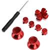 YUYTE Levetta in Metallo, Ricambio per Joystick in Lega di Alluminio per Gamepad, con Cacciavite e 4 Opzioni di Colore (rosso)