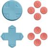 Generico Set di adesivi in silicone console per Switch2, copri joystick e impugnature per il pollice, morbidi e confortevoli, per Switch 2 Accessori (Blu-Arancione)
