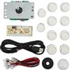 HEEPDD Kit Joystick Joystick Fai-da-Te in Metallo ABS Plug And Play Vassoi Antipolvere per Giochi (#2)