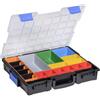 Allit EuroPlus Pro >K<44/18 - Valigetta professionale con clip di collegamento, 18 scomparti