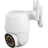 FASJ Telecamera IP, WiFi CCTV Dome 360° 100‑240V IP66 Impermeabile Visione Notturna per Casa Giardino Esterno Cortile per Bambini Anziani(#1)