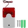 Generic Sirena Stroboscopica con Allarme Cablato, Sirena Stroboscopica Cablata in Plastica ABS Rossa 12 V Allarme Sonoro per Case, Fabbriche, Scuole, Negozi, Ufficio