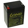 LONG Batteria al piombo 12 V 2,9 Ah F1 (WP2.9-12TR) PBLO-12V002,9-F1A Nero