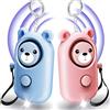SRTKBEU Allarme di sicurezza personale per donne, uomini, bambini e anziani, 130dB Sirena allarme di sicurezza autodifesa con luce LED, confezione da 2