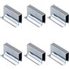 Pastlla Clip in vetro cromato lucido per porta e porta, 6 pezzi, 4,1 cm, colore: argento