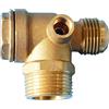 Anawakia Valvola di non ritorno, valvola di non ritorno del compressore, filettatura esterna a 3 vie, in ottone 90 gradi, valvola di non ritegno per compressore d'aria 1/2 x 3/4 x 1/8