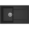 Generico Elleci Lavello Incasso Life 300 1 vasca con gocciolatoio 79×50 Nero Granitek LG230040