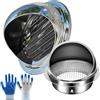 Generic Griglia Di Ventilazione A Sfiato Per Bocchette Di Scarico Resistente Alle Intemperie, Cappuccio A Griglia Di Aerazione Rotonda In Acciaio Inox Esterno, Cucina Presa(Metallic,80mm)