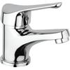 PIRALLA Yellowshop - Miscelatore Lavabo Cromato Mod. Ariel Rubinetto Bagno Monocomando Con Flex Inox Piletta Sanitari