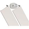 FQFLXY6589 2 Pezzi Tiretti a Scomparsa in Lega di Alluminio Maniglie Nascoste per Mobili,Maniglia per Porte Armadio Invisibili,Pomello Angolo retto per Cassetti,Scarpiere,Comodini (1500mm,Bianco)