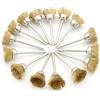 TopHomer Set di 15 spazzole metalliche per trapano, in ottone e acciaio inox, per pulire ruggine, rimuovere vernice e pulire legno, spazzola in acciaio (15 mm)