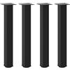 vidaXL Gambe per tavolo consolle 4 pz nere 72-74 cm in acciaio